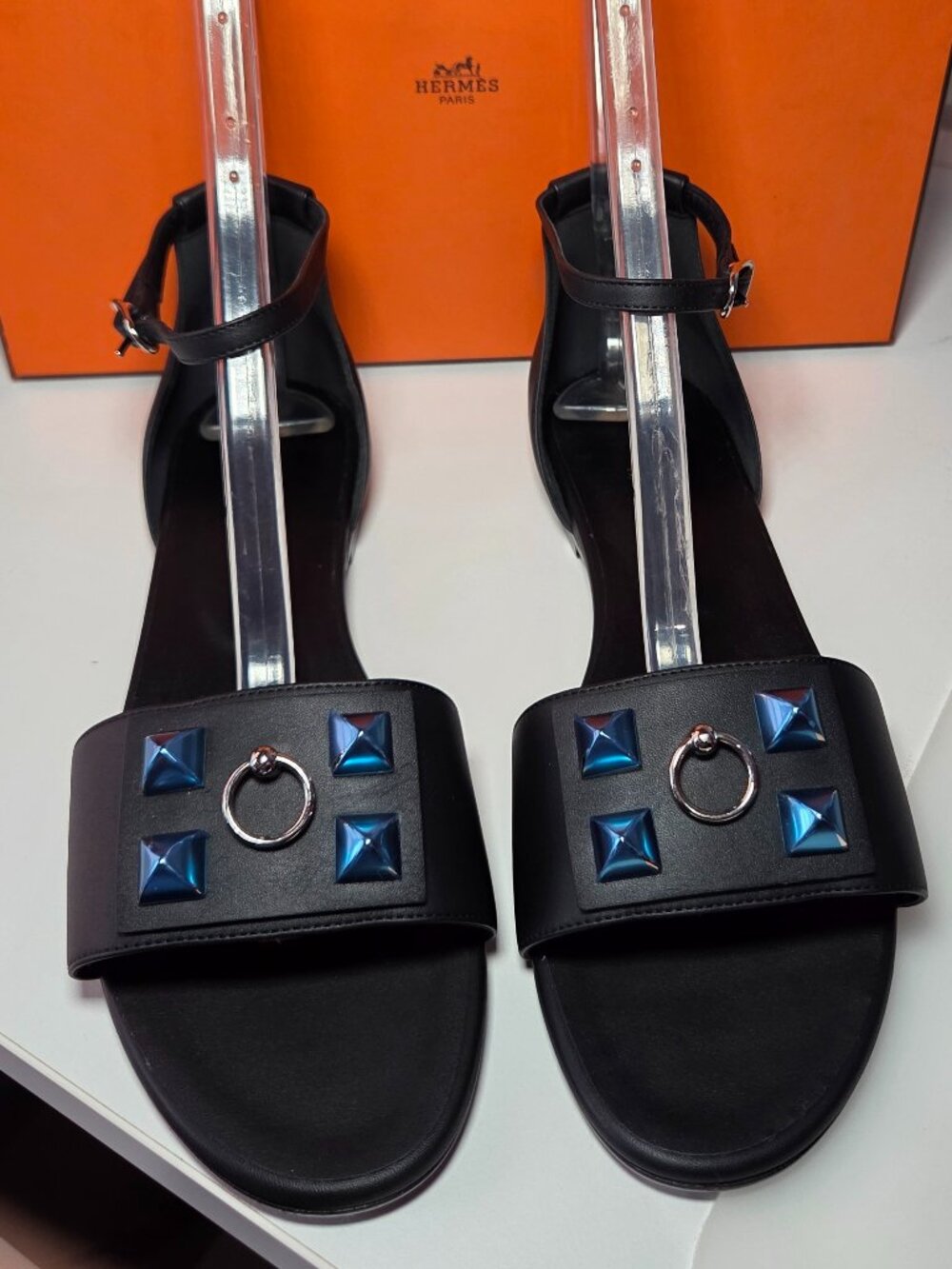 Women's Desire Black Calfskin Sandals